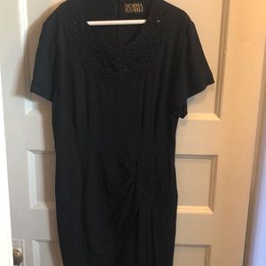 Short sleeve black dress